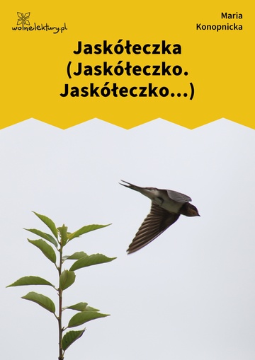 Maria Konopnicka, Poezje dla dzieci do lat 7, część I, Jaskółeczka (Jaskółeczko. Jaskółeczko...)