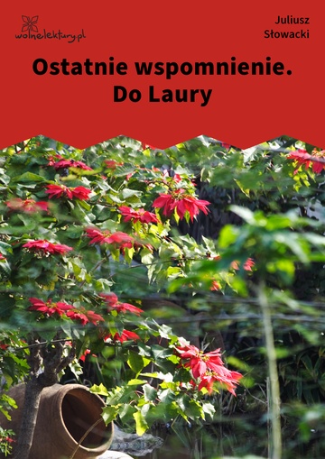 Ostatnie wspomnienie. Do Laury